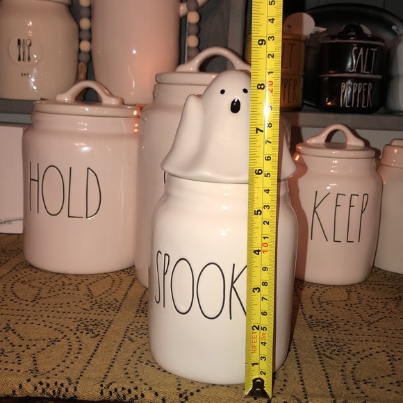 Rae Dunn Holiday Rae Dunn Spooky Baby Canister With Ghost Topper